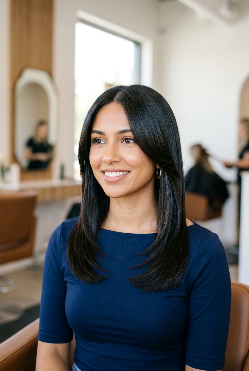 Straight Medium Layered Haircut - 20 medium layered haircuts - 20 medium layered haircuts