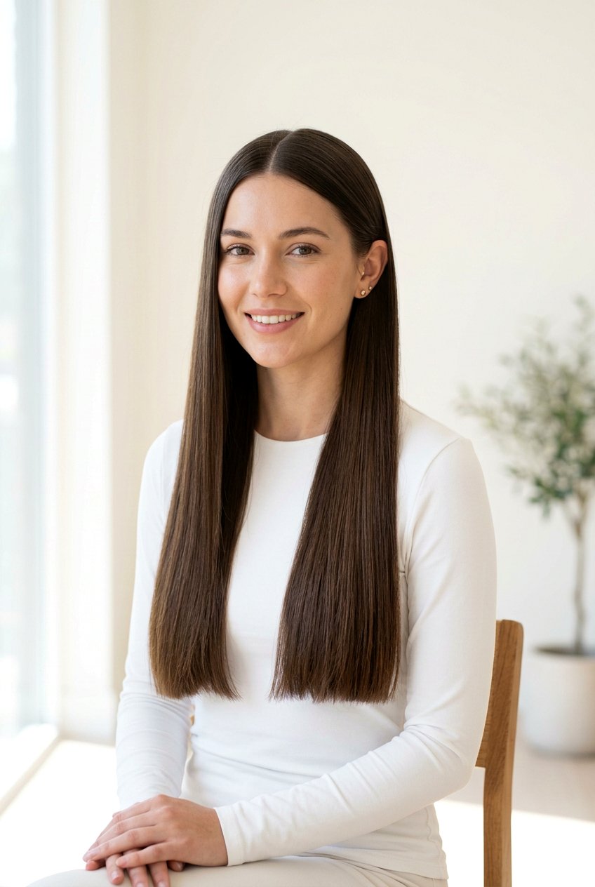 Straight One Length Long Hair - 20 minimalist haircuts for women - 20 minimalist haircuts for women