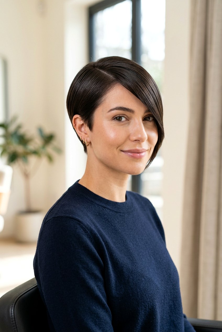 Straight Pixie Cut With Long Fringe - 20 pixie cut with long fringe - 20 pixie cut with long fringe