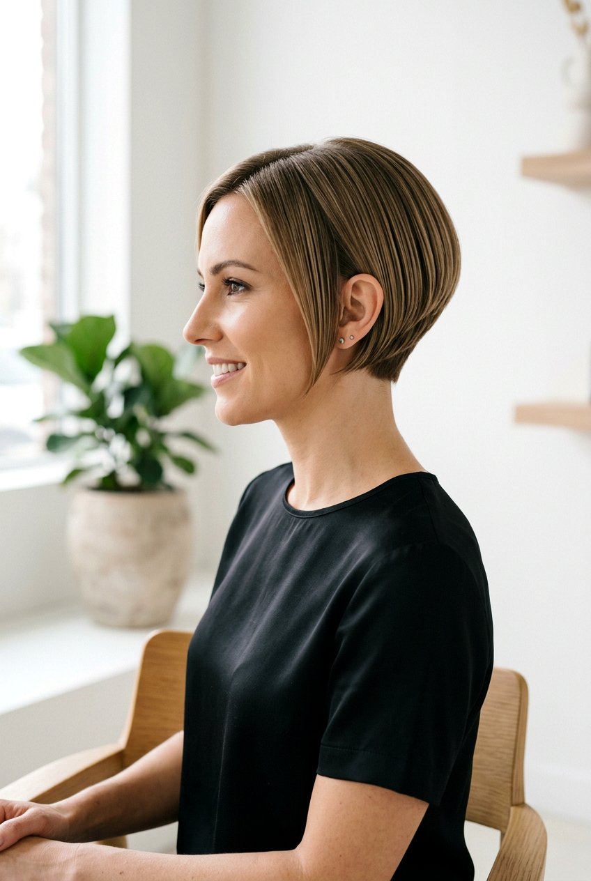 Straight Pixie With Stacked Back - 20 pixie with stacked back - 20 pixie with stacked back