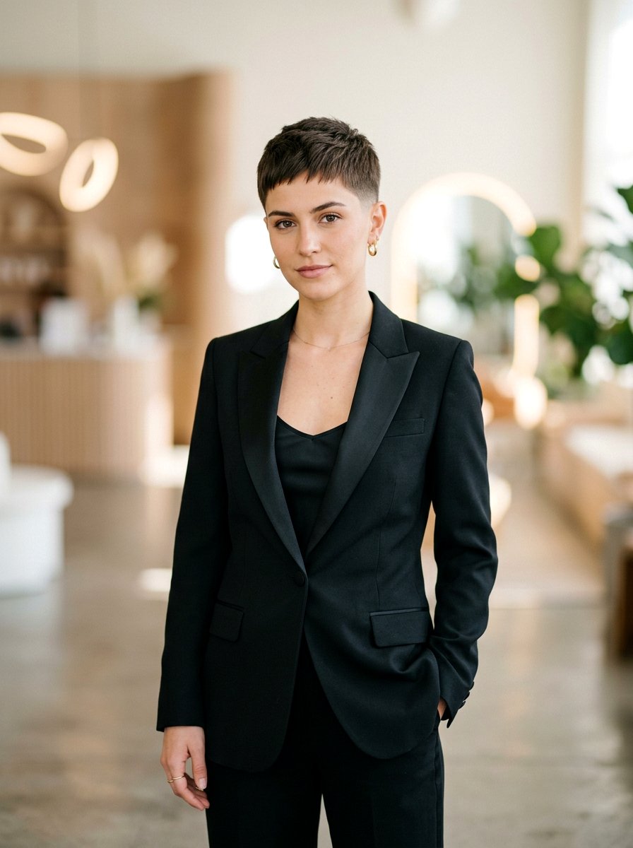 Straight Razor Cut Crop Top - 20 short razor haircut for women - 20 short razor haircut for women