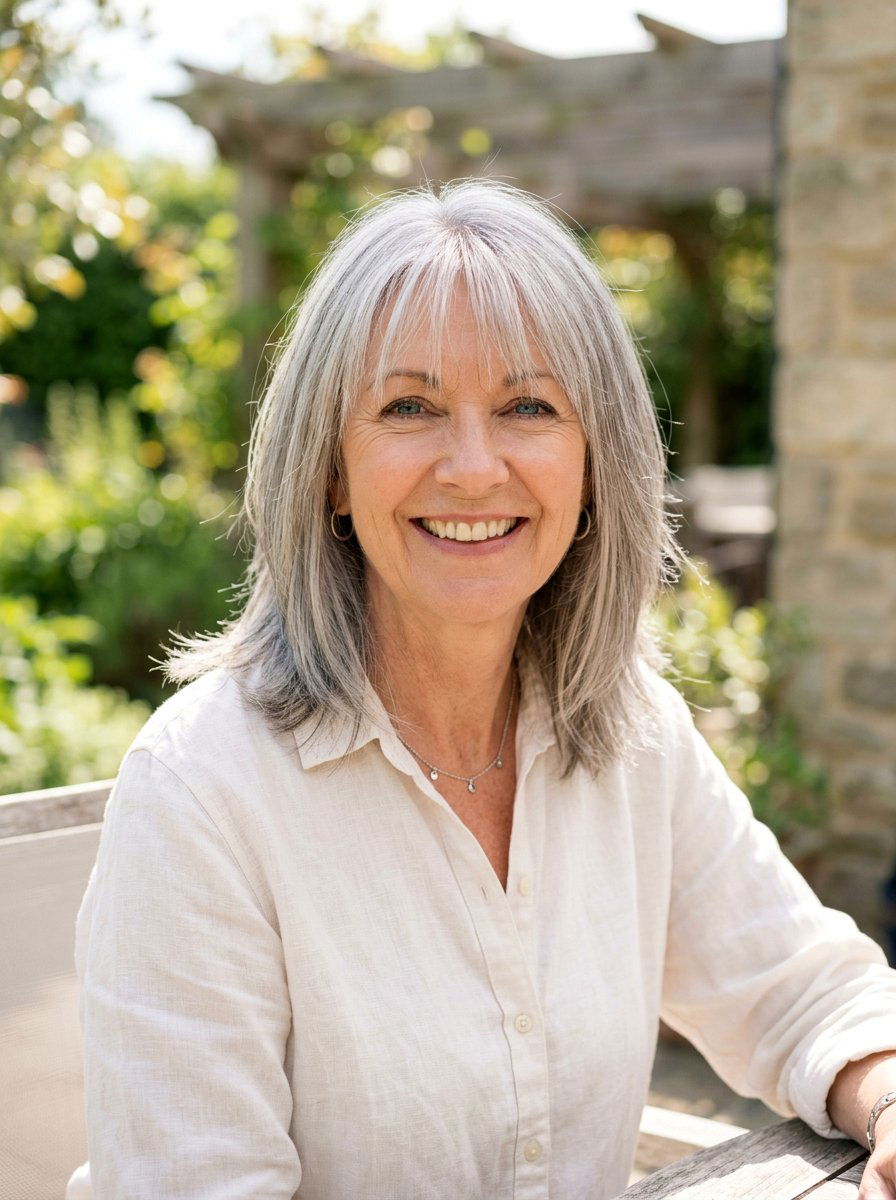 Straight Shag With Wispy Bangs - 20 straight shag haircut for women over 50 - 20 straight shag haircut for women over 50