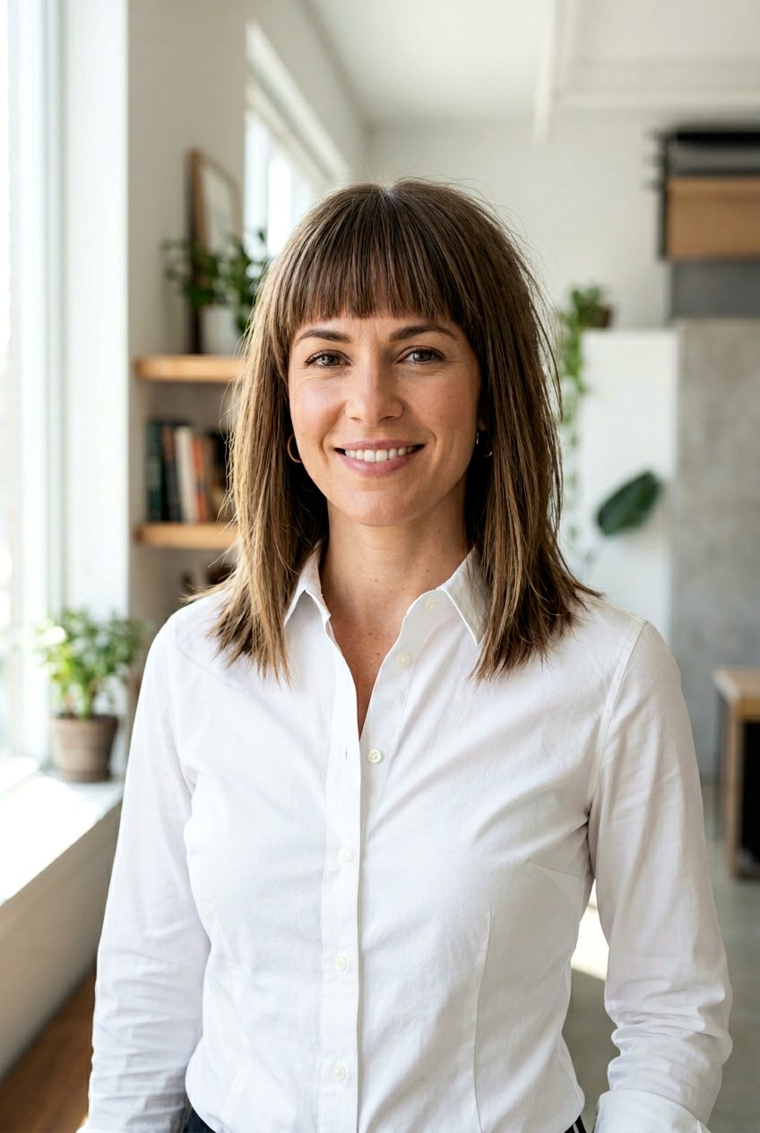 Straight Shaggy Lob With Bangs - 20 shaggy lob with bangs - 20 shaggy lob with bangs
