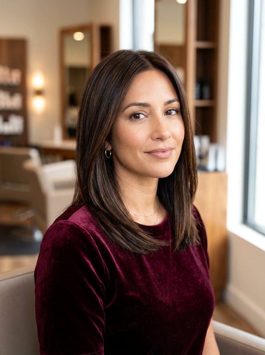 Straight Shoulder Length Layers With Lowlights - 20 straight shoulder length layers for women - 20 straight shoulder length layers for women