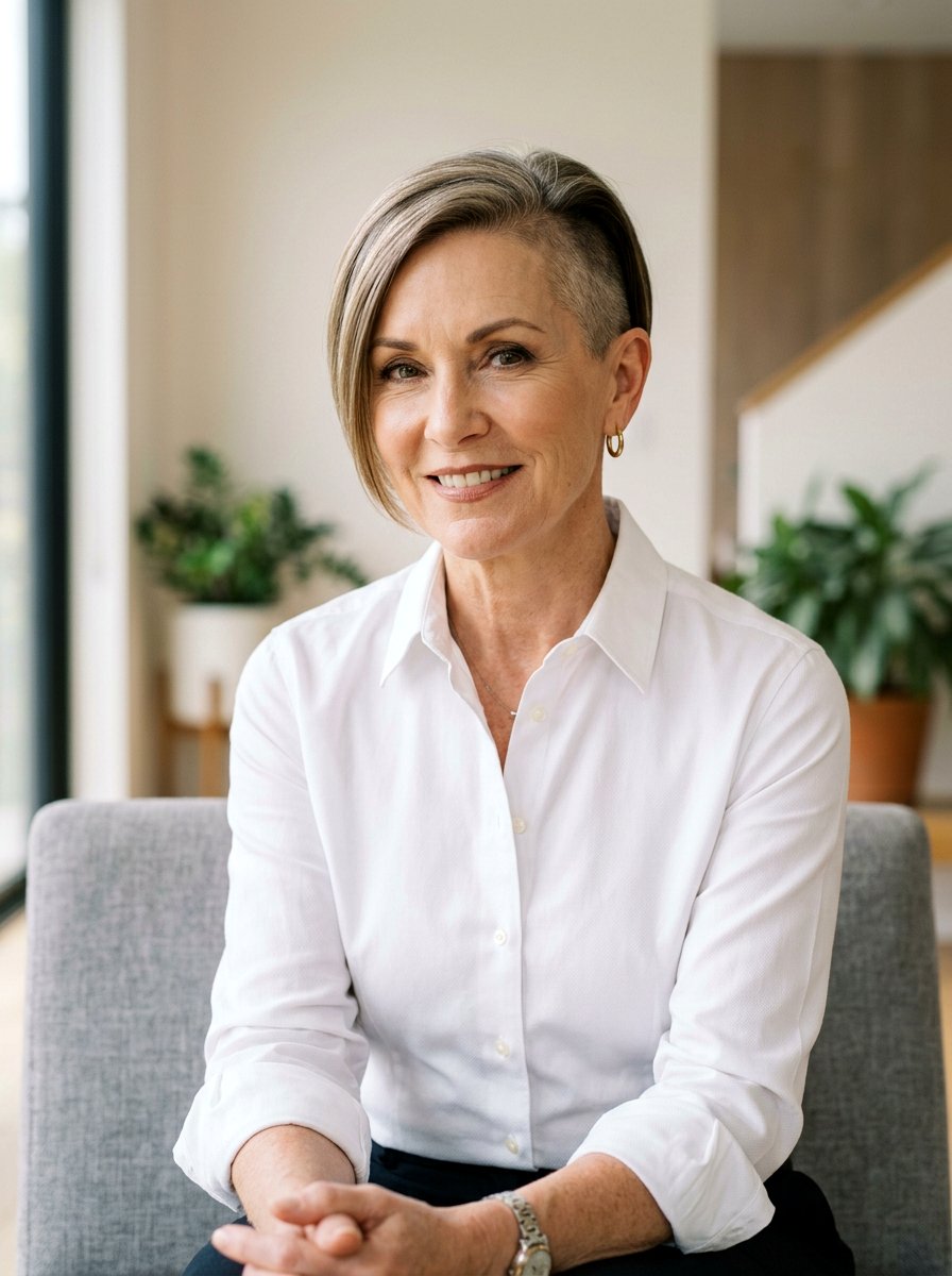 Straight Undercut Pixie Cut - 20 straight haircut for women over 60 - 20 straight haircut for women over 60