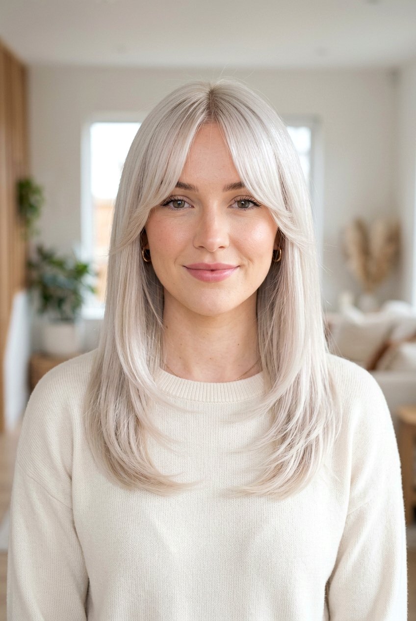 Straight hair with layers and curtain bangs - 20 curtain bangs with layers - 20 curtain bangs with layers