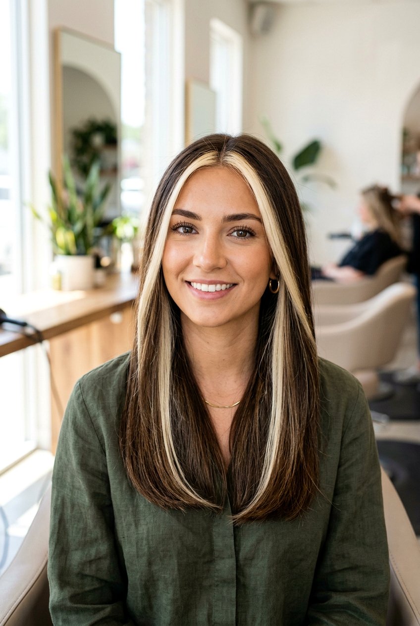 Straight hair with money piece - 20 sleek straight hairstyles - 20 sleek straight hairstyles