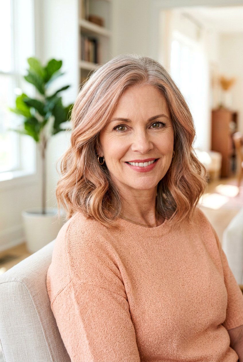 Strawberry Blonde And Gray Medium Hair - 20 blonde gray blend for mature women - 20 blonde gray blend for mature women