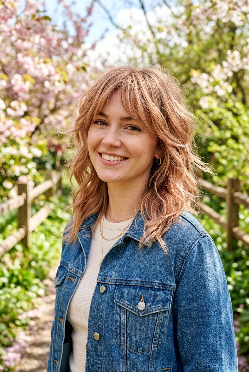 Strawberry Blonde Babylights On Shag Haircut - 20 blonde babylights for fine hair women - 20 blonde babylights for fine hair women