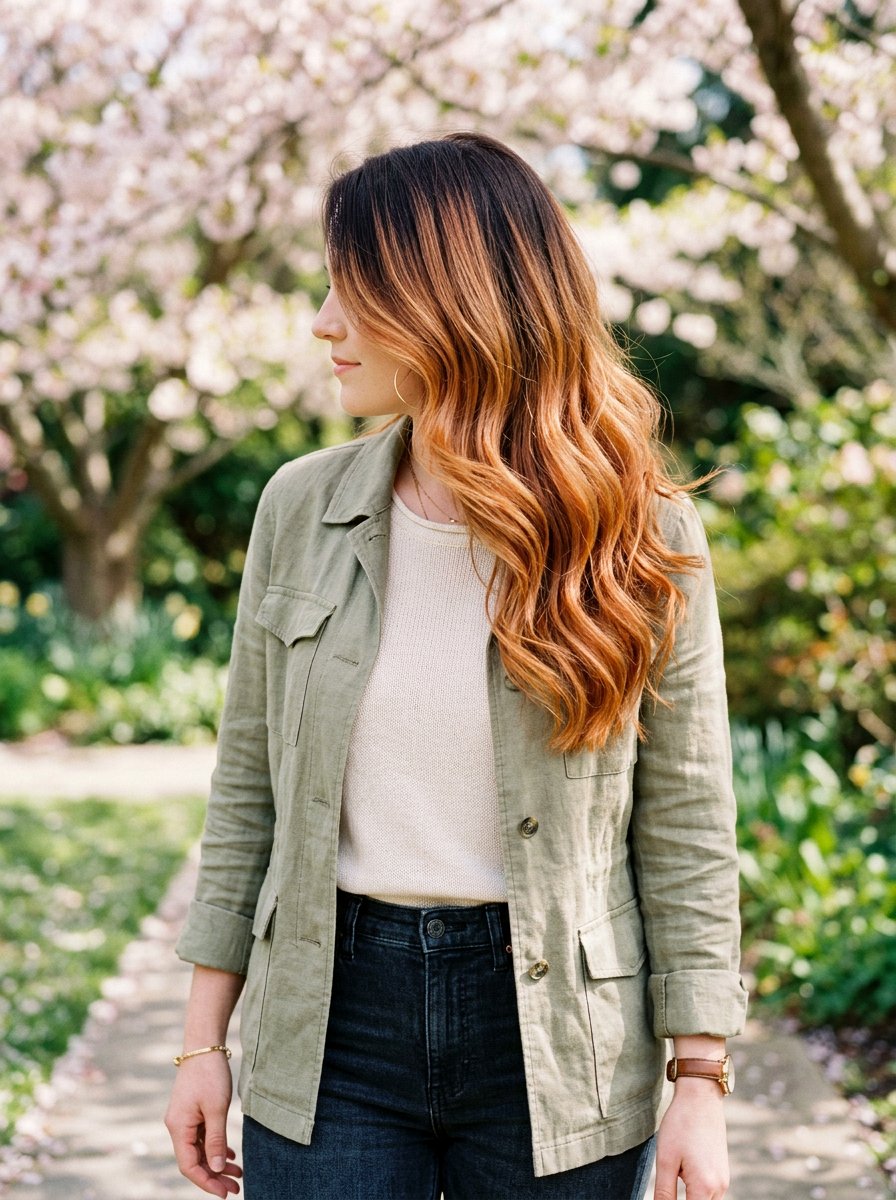 Strawberry Blonde Balayage On Brunette Hair - 20 spring strawberry blonde balayage - 20 spring strawberry blonde balayage