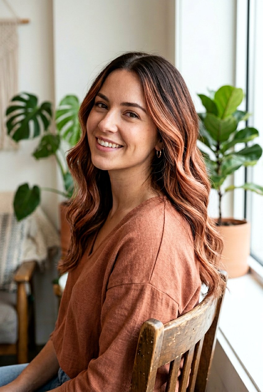 Strawberry Blonde Balayage on Brunette Hair - 20 natural strawberry blonde balayage - 20 natural strawberry blonde balayage