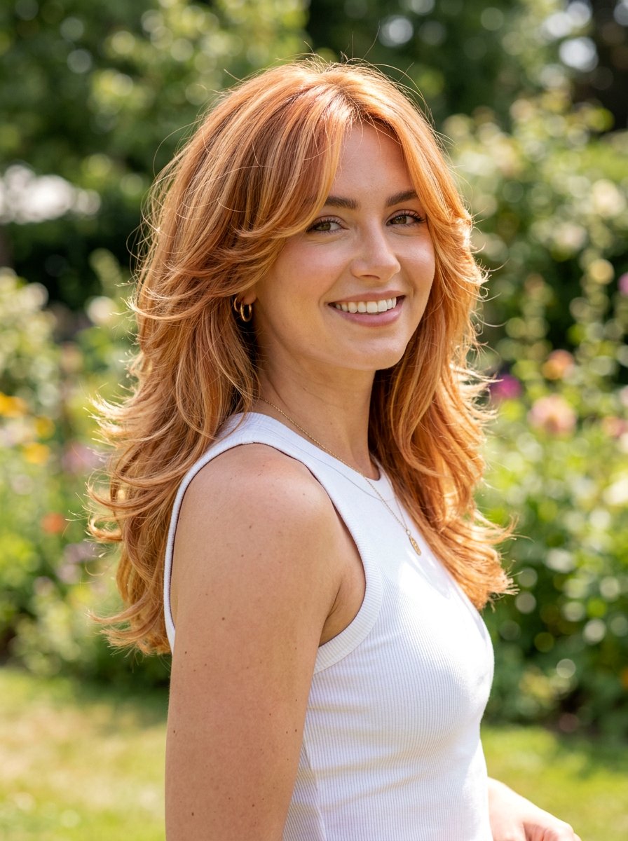 Strawberry Blonde Copper Butterfly Haircut - 20 copper butterfly haircut color ideas - 20 copper butterfly haircut color ideas