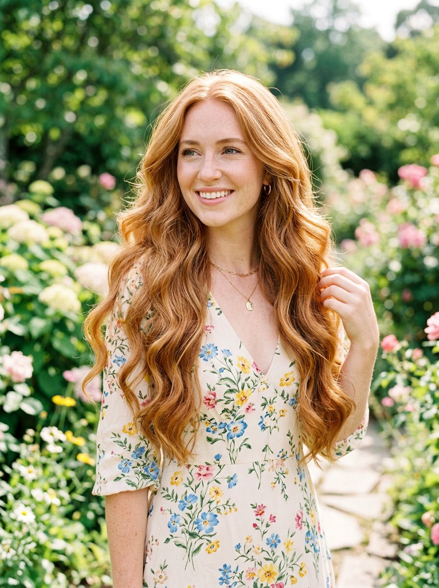 Strawberry Blonde Copper Waves - 20 trending copper hair ideas for women - 20 trending copper hair ideas for women