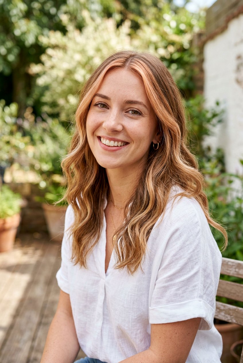 Strawberry Blonde Front Streak On Light Brown Hair - 20 front streak hair color - 20 front streak hair color