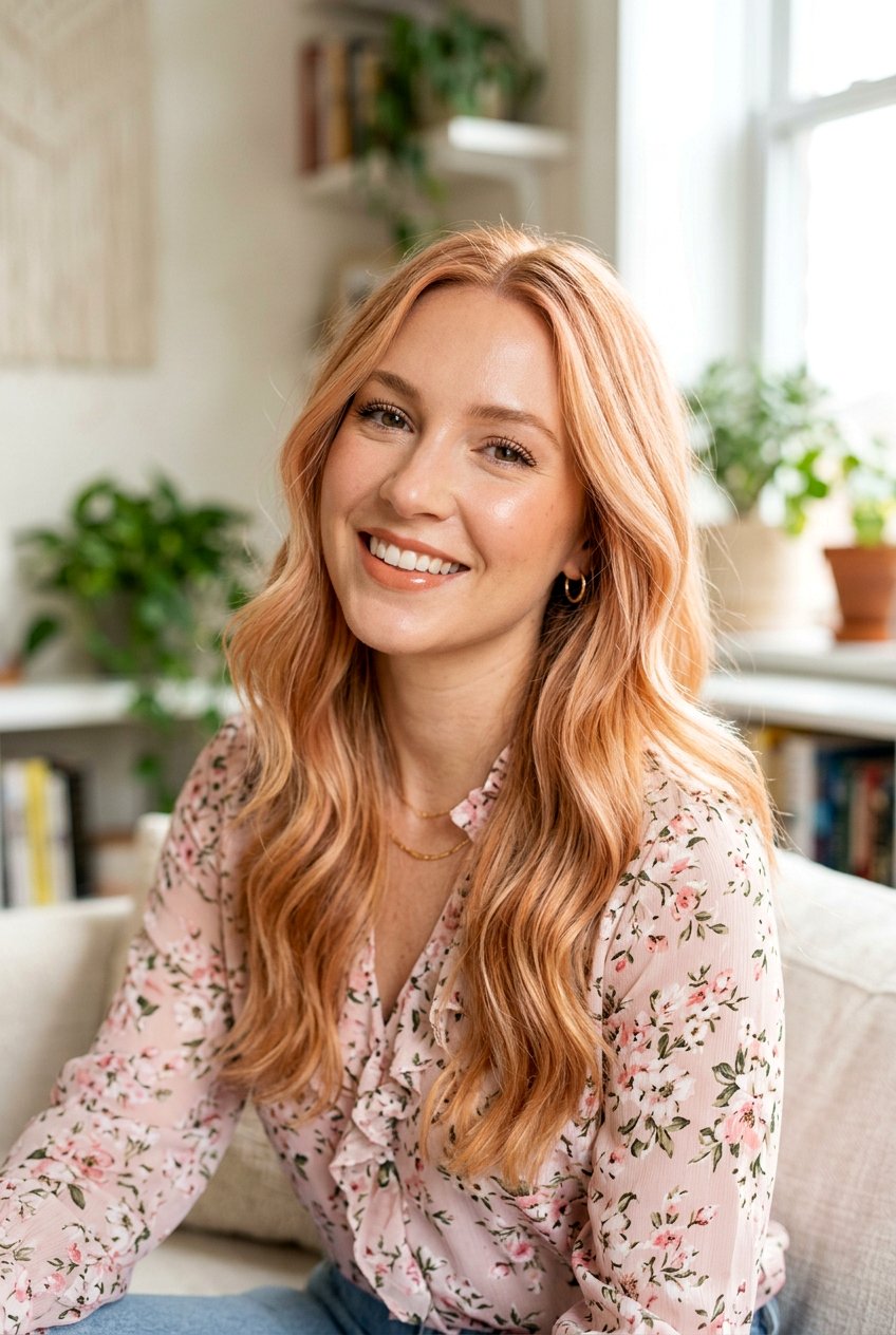 Strawberry Blonde Glow - 20 soft money piece for blonde mature hair - 20 soft money piece for blonde mature hair