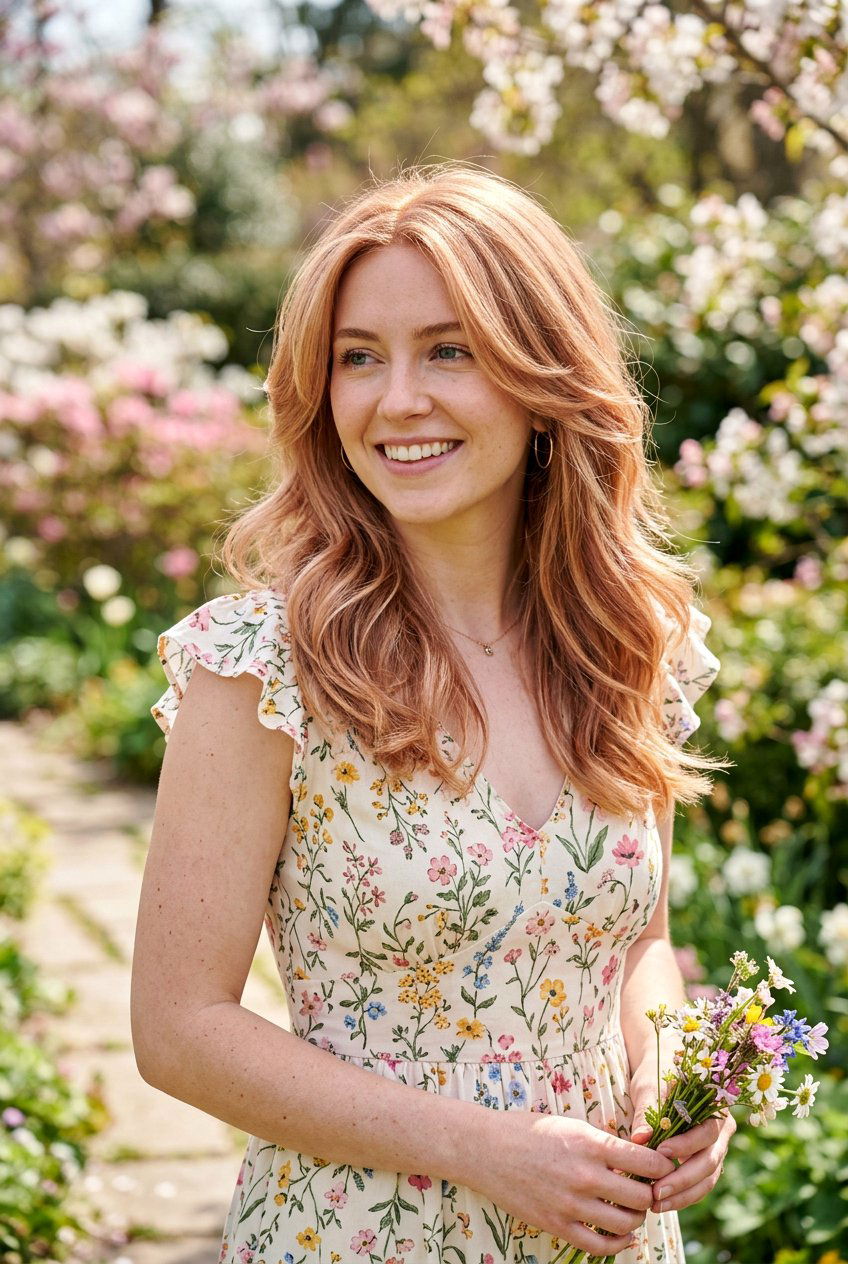 Strawberry Blonde Layered Hair - 20 hair color ideas for medium layered hair - 20 hair color ideas for medium layered hair