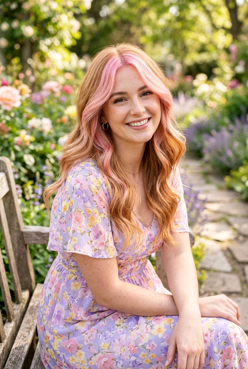 Strawberry Blonde Money Piece Hair - 20 natural looking money piece hair - 20 natural looking money piece hair