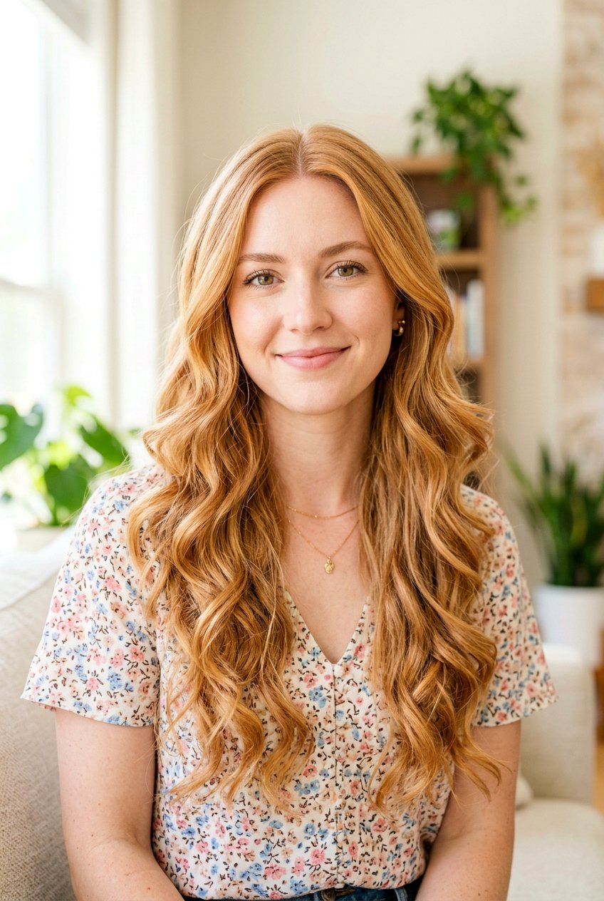 Strawberry Blonde On Long Layers