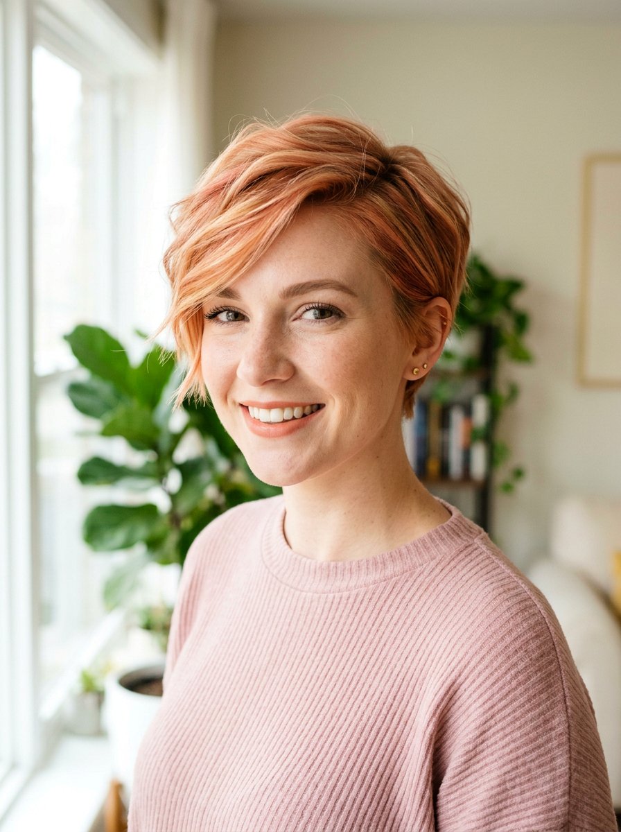 Strawberry Blonde Pixie Hair - 20 pixie hair color ideas for mature women - 20 pixie hair color ideas for mature women