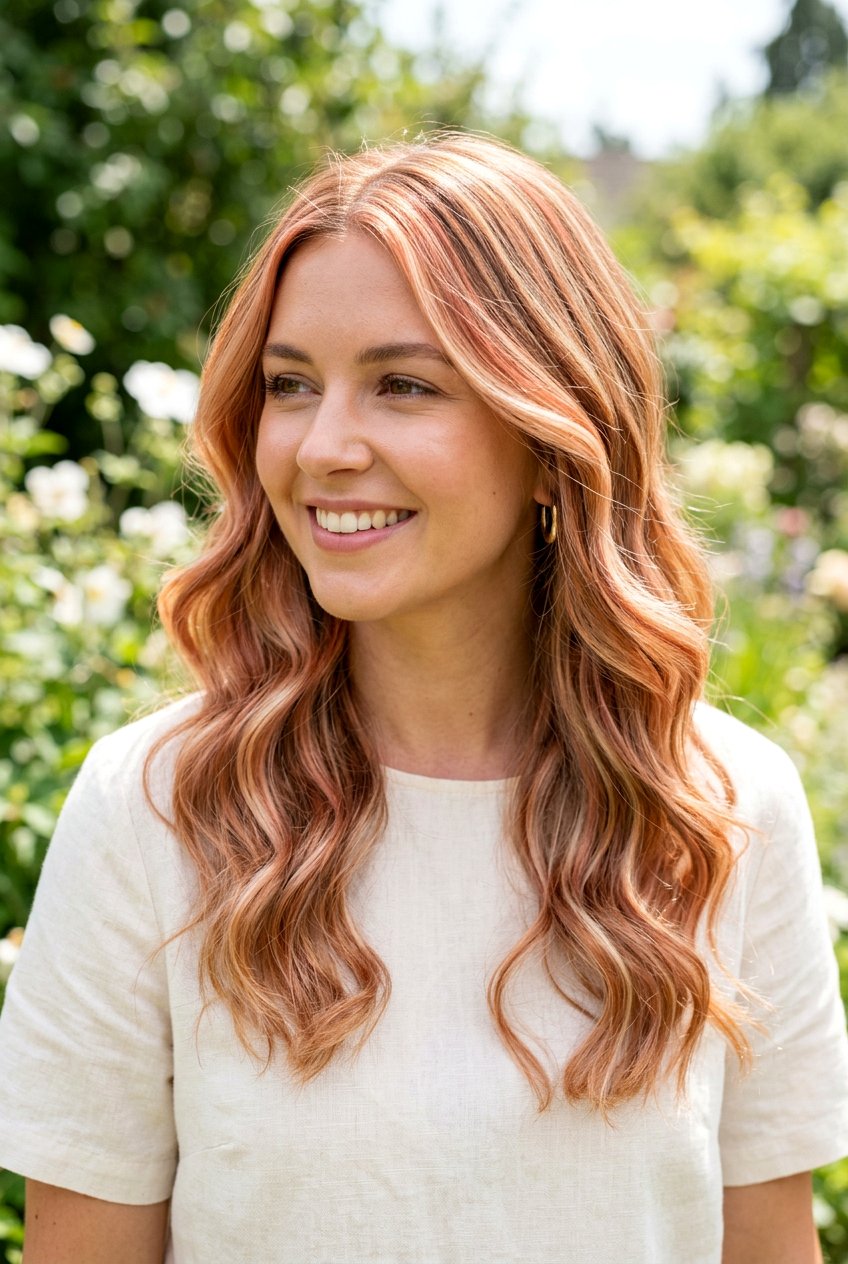Strawberry Blonde Ribbon Highlights - 20 ribbon highlights hair - 20 ribbon highlights hair