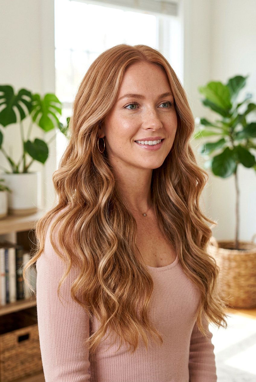 Strawberry Blonde with Creamy Lowlights - 20 lowlights for blonde hair - 20 lowlights for blonde hair