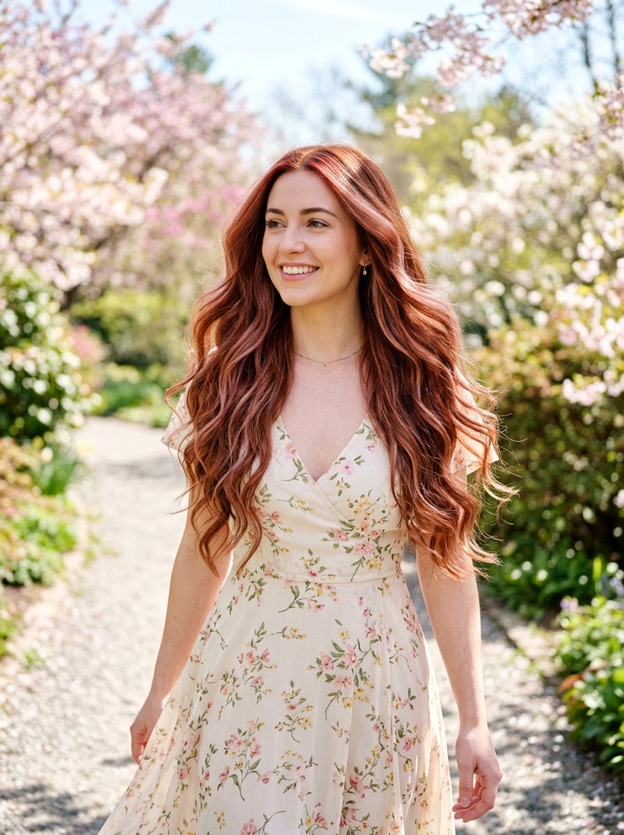 Strawberry Brunette With Red Dimensions - 20 dimensional red for dark brunette hair - 20 dimensional red for dark brunette hair