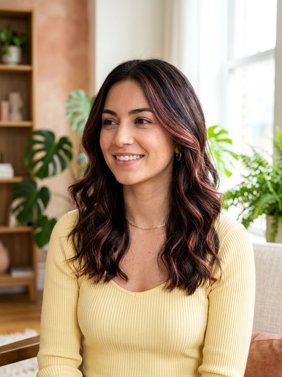 Strawberry Red Babylights For Dark Hair - 20 red babylights for dark brunette hair - 20 red babylights for dark brunette hair