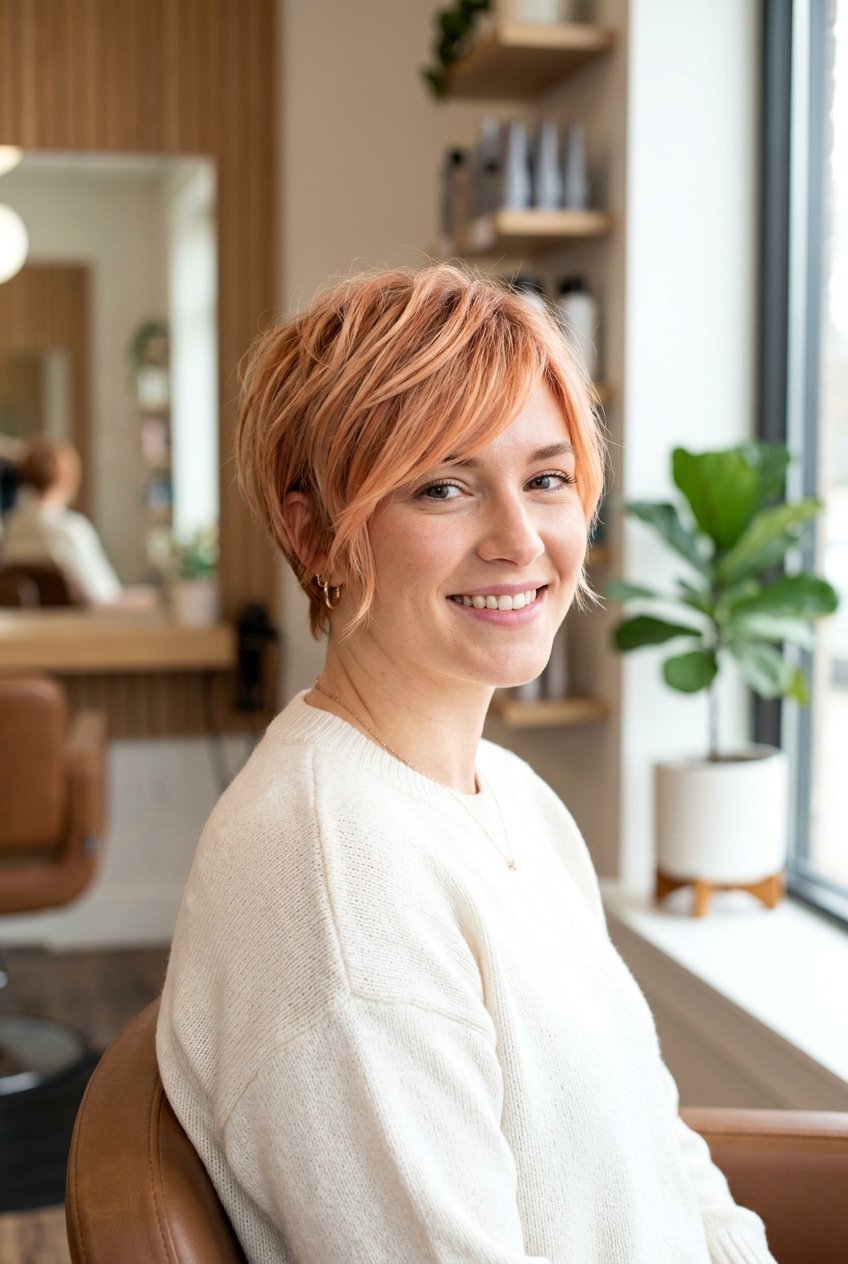 Strawberry blonde balayage pixie - 20 balayage for short hair - 20 balayage for short hair