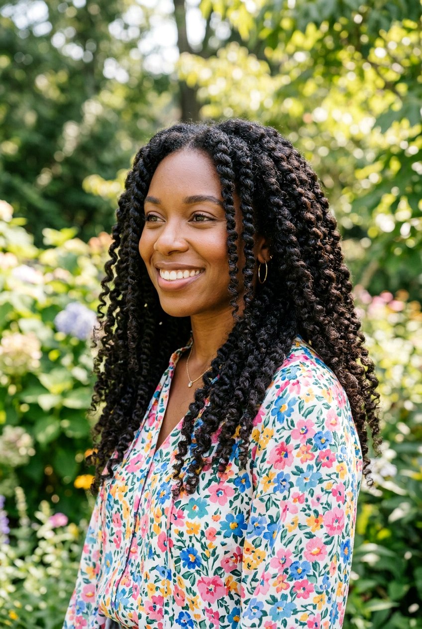 Stretched Twist Out on Natural Hair - 20 stretched natural hair hairstyles - 20 stretched natural hair hairstyles