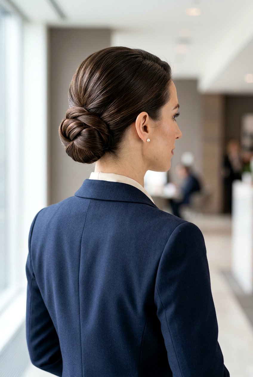 Structured Chignon - 20 polished hairstyles for women - 20 polished hairstyles for women