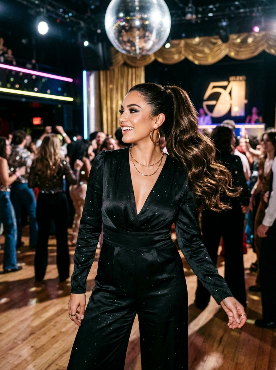 Studio 54 Inspired Ponytail - 20 retro ponytail hairstyle - 20 retro ponytail hairstyle