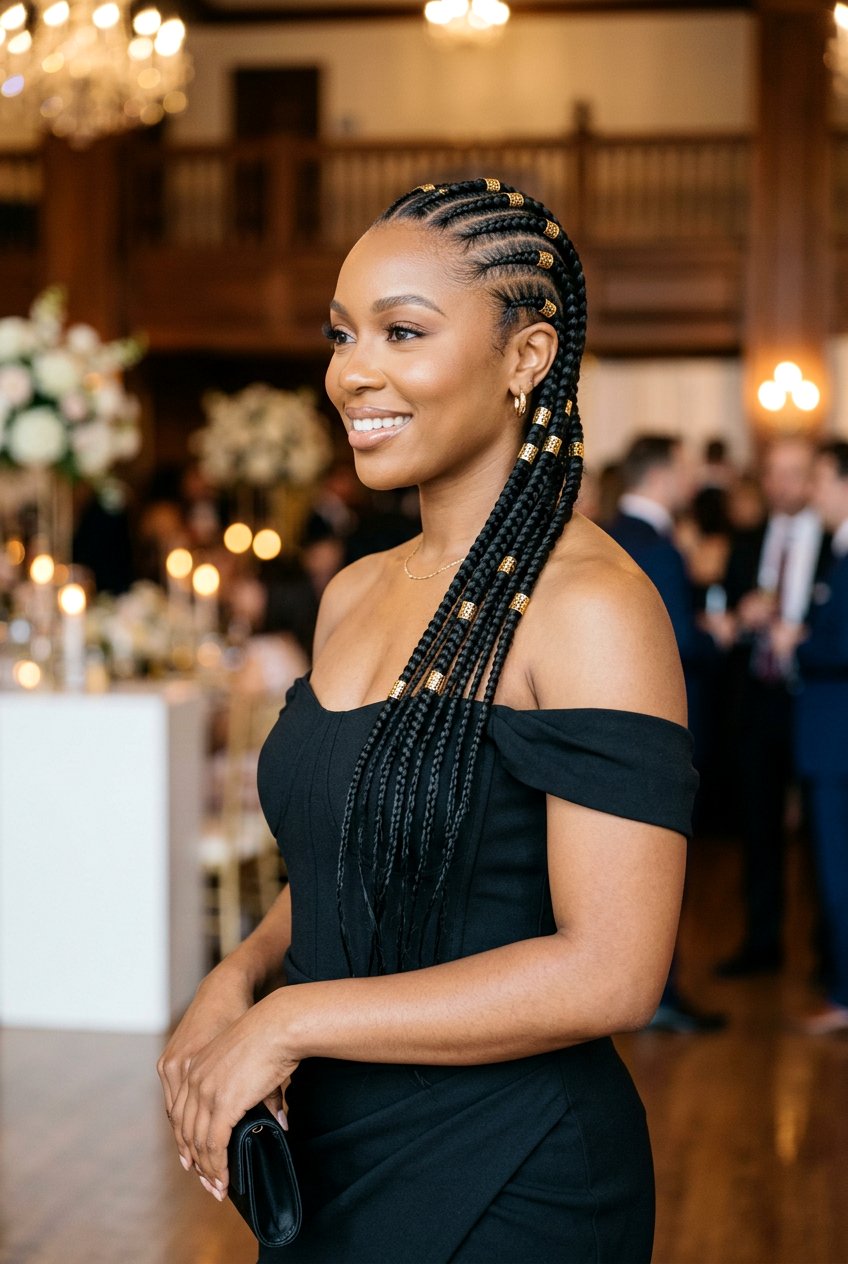 Styling Straight Back Braids With Cuffs - 20 braided straight back styles for women - 20 braided straight back styles for women