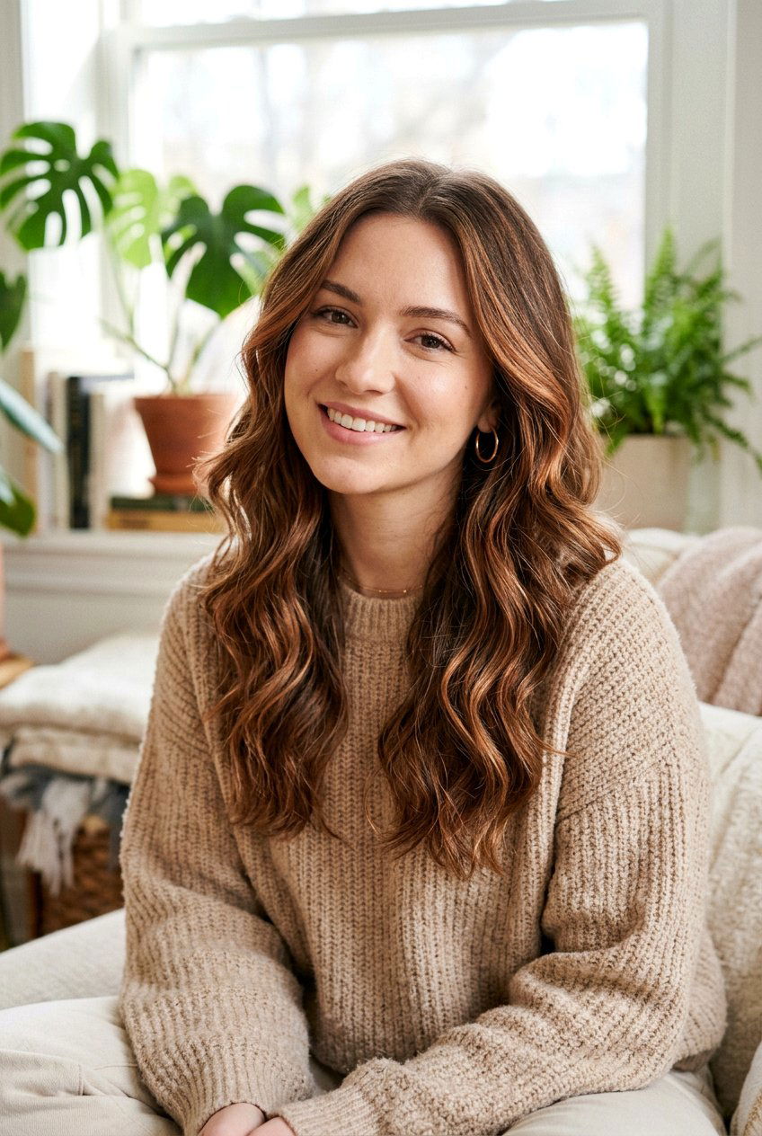 Subtle Apricot Copper Ribbons Medium Brown Hair - 20 apricot copper ribbons hair - 20 apricot copper ribbons hair