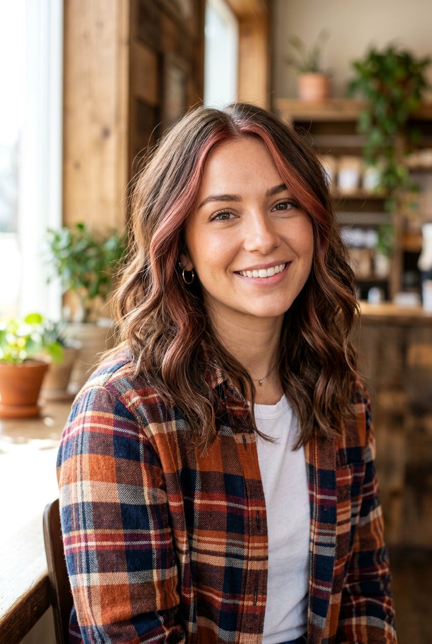 Subtle Auburn Money Piece Hair - 20 natural looking money piece hair - 20 natural looking money piece hair