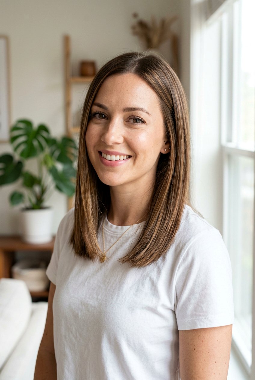 Subtle Babylights On Medium Brown Hair - 20 soft babylights on brunette hair - 20 soft babylights on brunette hair
