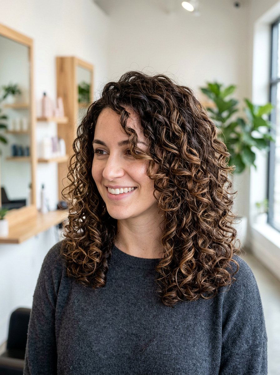 Subtle Balayage for Curly Hair - 20 soft balayage for first time highlights - 20 soft balayage for first time highlights