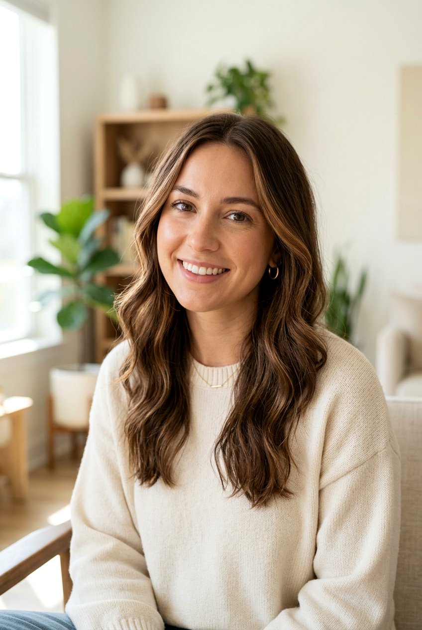 Subtle Caramel Money Piece on Brown Hair - 20 brunette hair with caramel money piece - 20 brunette hair with caramel money piece