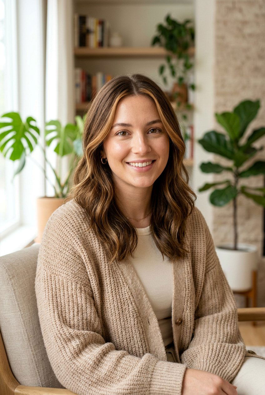 Subtle Caramel Money Piece - 20 money piece for first time hair color - 20 money piece for first time hair color