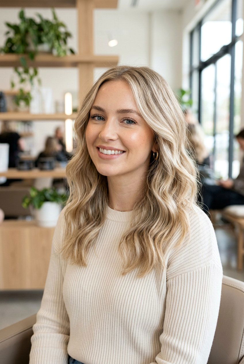 Subtle Champagne Blonde Balayage On Natural Blondes - 20 champagne blonde balayage - 20 champagne blonde balayage