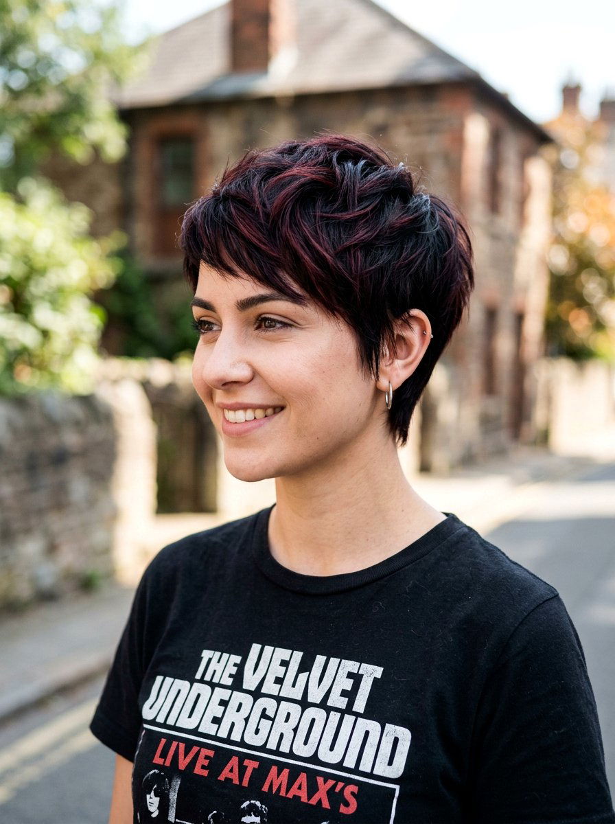 Subtle Cherry Highlights On Black Short Hair - 20 subtle highlights for dark black hair - 20 subtle highlights for dark black hair