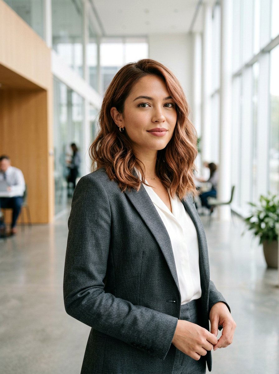 Subtle Copper Lob - 20 copper lob hair color ideas - 20 copper lob hair color ideas