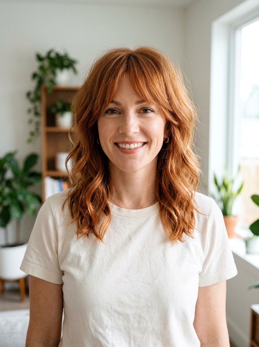 Subtle Copper Shag - 20 copper shag hair color ideas - 20 copper shag hair color ideas