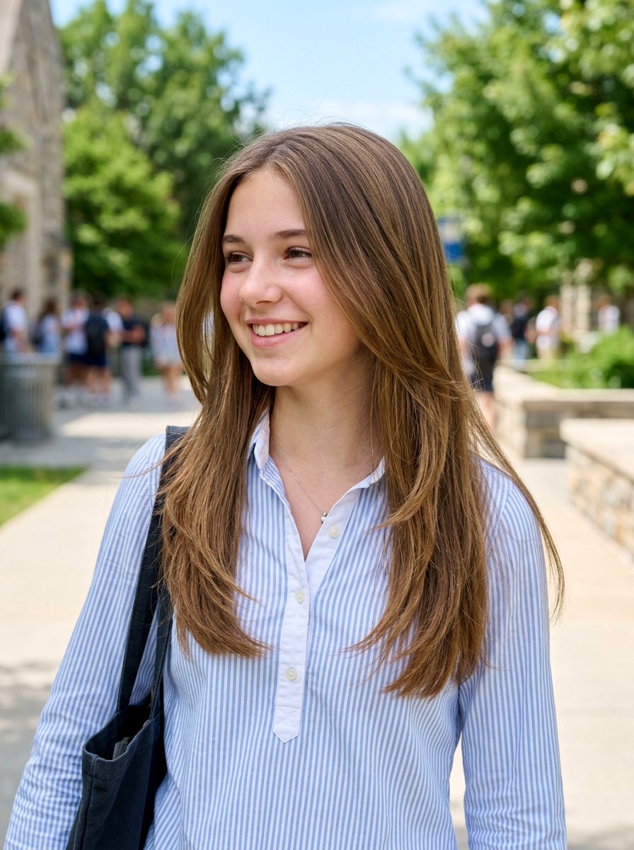 Subtle Long Straight Layers - 20 teen girls long straight layers haircut - 20 teen girls long straight layers haircut
