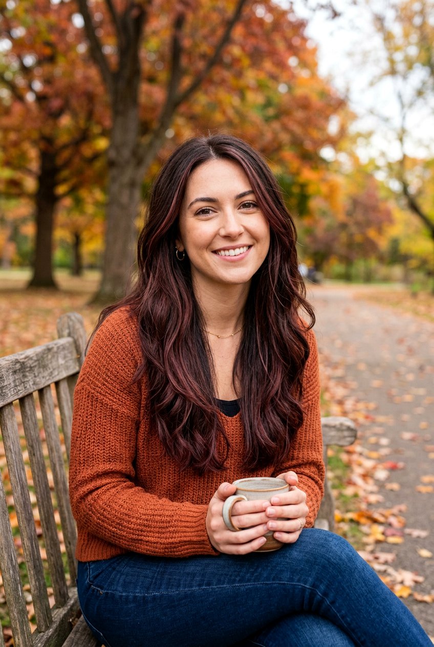 Subtle Maroon Balayage On Dark Brown Hair - 20 maroon balayage on dark hair - 20 maroon balayage on dark hair