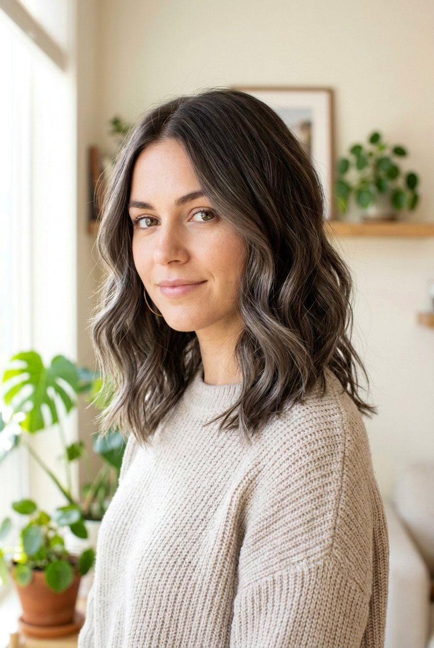 Subtle Mushroom Brunette Lowlights - 20 subtle lowlights for brunettes - 20 subtle lowlights for brunettes