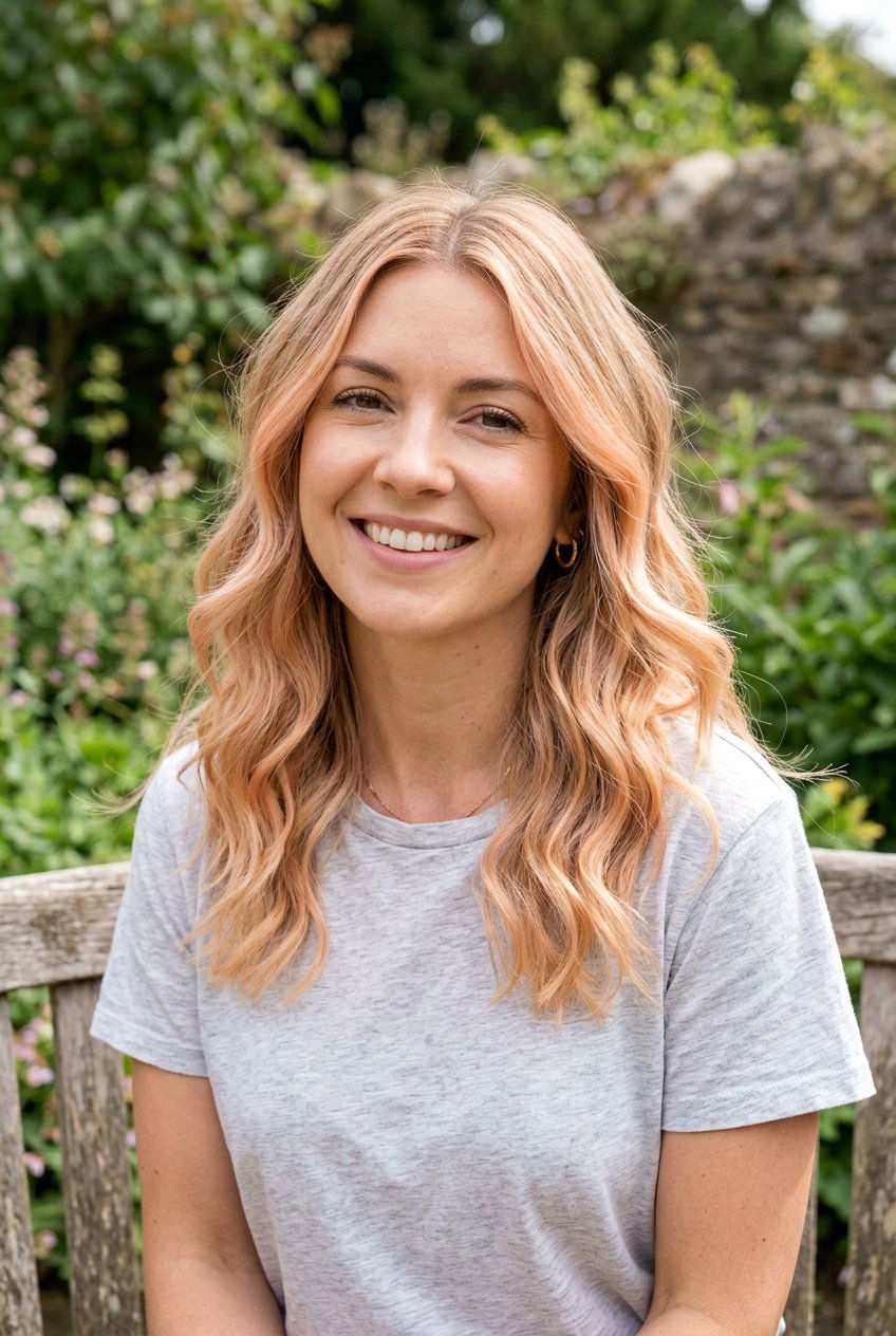 Subtle Peach Blonde Balayage Highlights - 20 peach blonde balayage - 20 peach blonde balayage