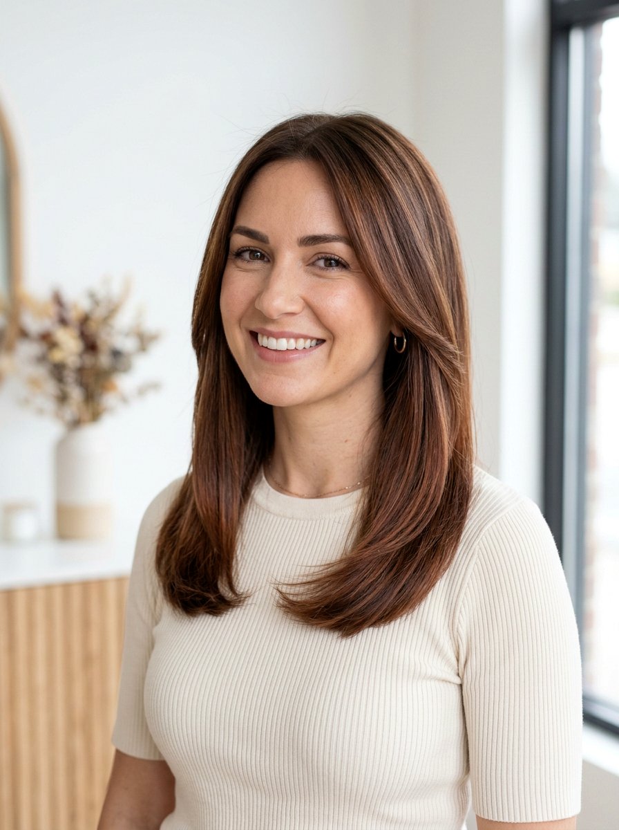 Subtle Red Brown Balayage On Medium Brown Hair - 20 rich red brown balayage - 20 rich red brown balayage