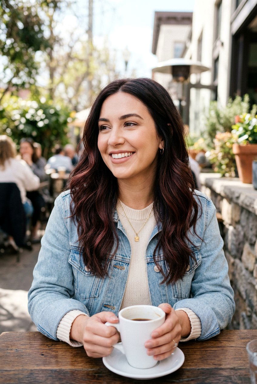 Subtle Sangria Balayage For Brunettes - 20 sangria balayage hair - 20 sangria balayage hair