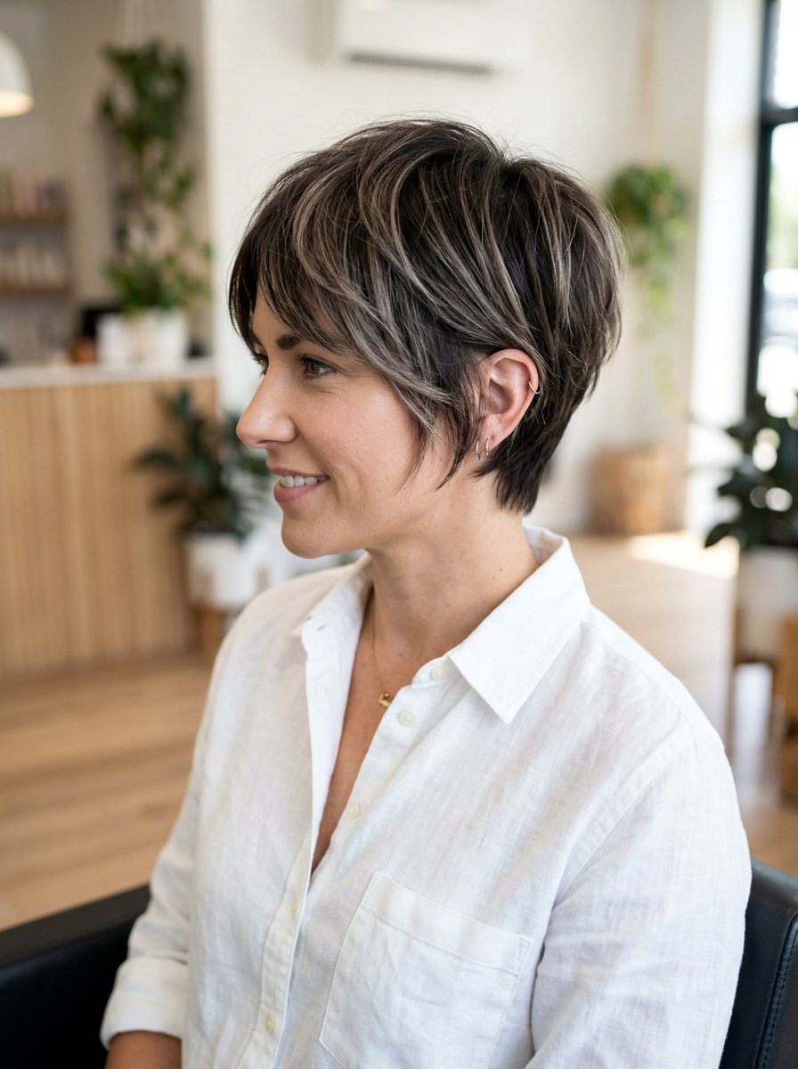 Subtle Smoky Bronde Balayage on Short Hair - 20 smoky bronde balayage - 20 smoky bronde balayage