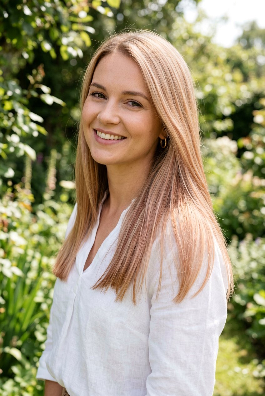 Subtle Strawberry Blonde Balayage on Straight Hair - 20 natural strawberry blonde balayage - 20 natural strawberry blonde balayage